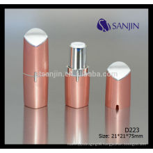 plastic lipstick container empty lipstick tub square plastic pink lipstick packaging